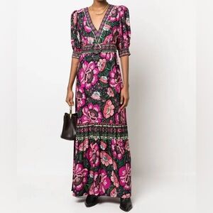 Farm Rio Flowers Garden Maxi Dress - NWT
